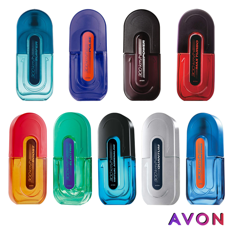 300km/h Deo Colônia Avon - 100ml: Quantum, Power, Max Turbo, Pulse, Nitro, Surfer, Boost, Virtual Adrenaline e Electric